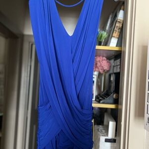 BCBGMaxAzria Royal Blue Backless Dress